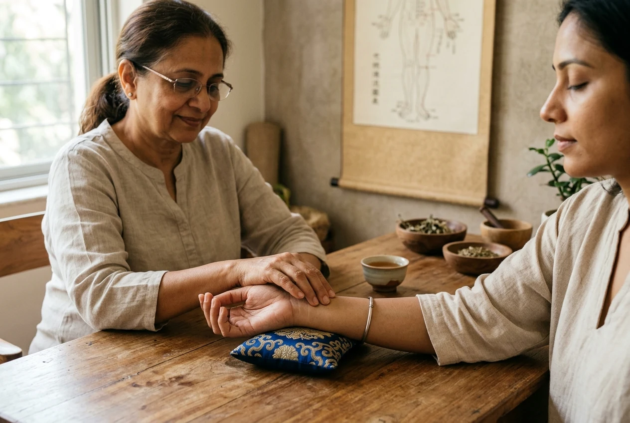 Pulse diagnosis and clinical consultation at Athmease